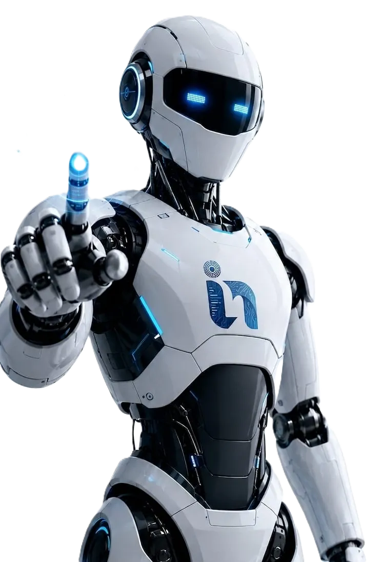Invonics Assistant robot mascot — Invonics Technologies, Nairobi Kenya